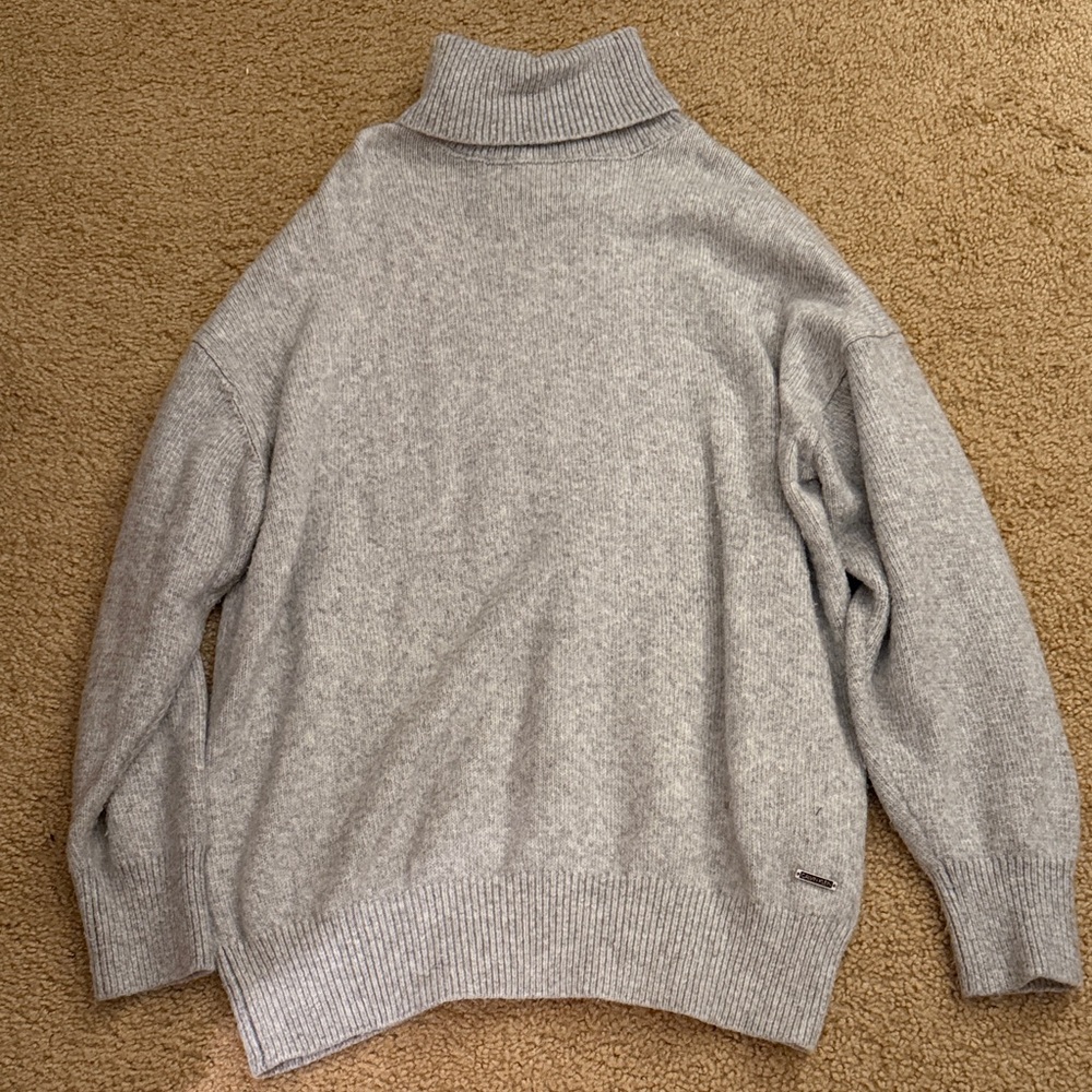 Calvin Klein Heather Gray Turtleneck Sweater